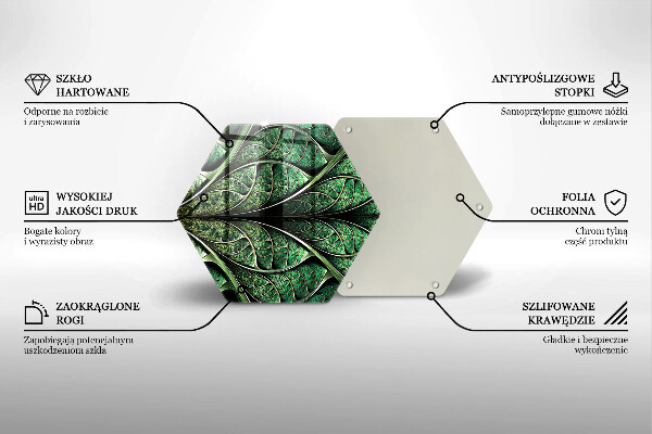 Skleněná deska do kuchyně Struktura žilek listu