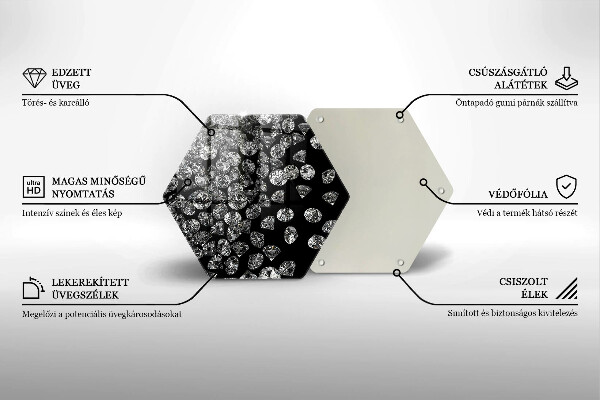 Skleněná deska do kuchyně Diamanty diamanty