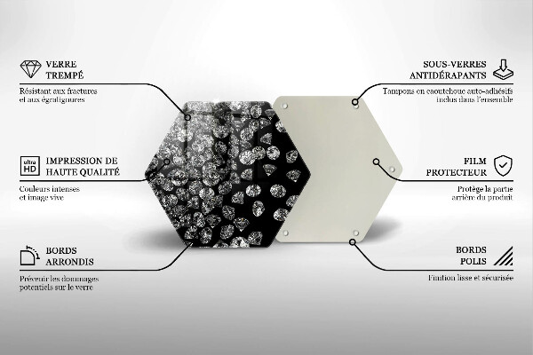 Skleněná deska do kuchyně Diamanty diamanty