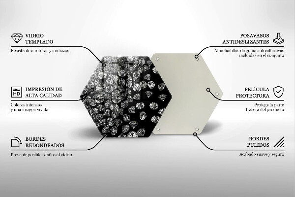 Skleněná deska do kuchyně Diamanty diamanty