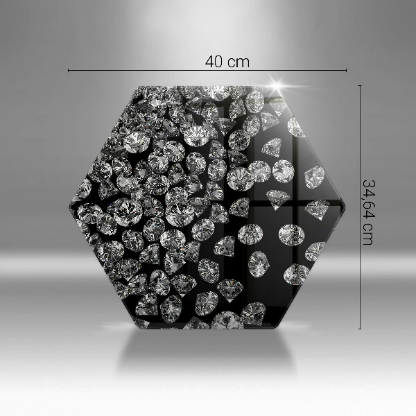 Skleněná deska do kuchyně Diamanty diamanty