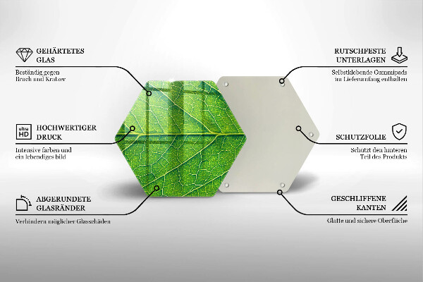Skleněná deska do kuchyně Přírodní listové žíly