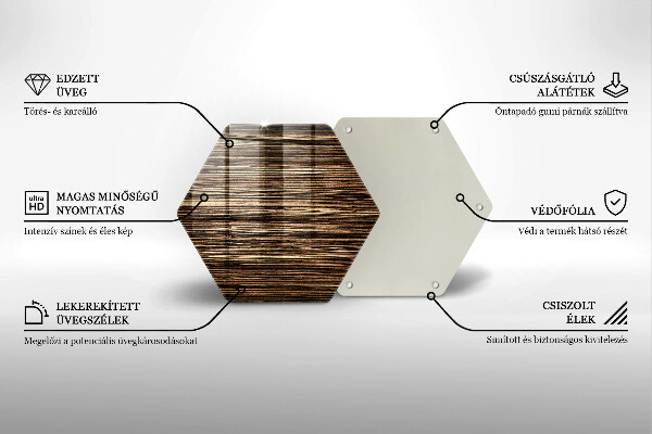 Skleněná deska do kuchyně Textura dřeva