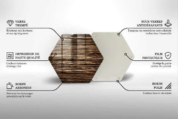 Skleněná deska do kuchyně Textura dřeva