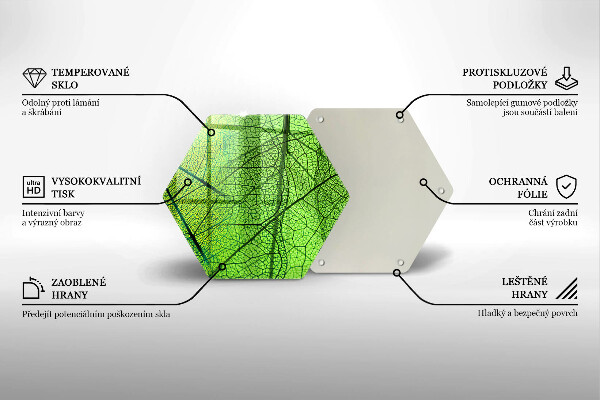 Skleněná deska do kuchyně Přírodní listové žíly