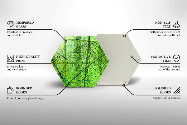 Skleněná deska do kuchyně Přírodní listové žíly