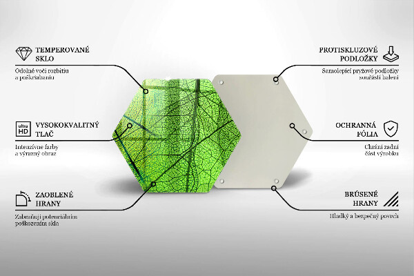 Skleněná deska do kuchyně Přírodní listové žíly