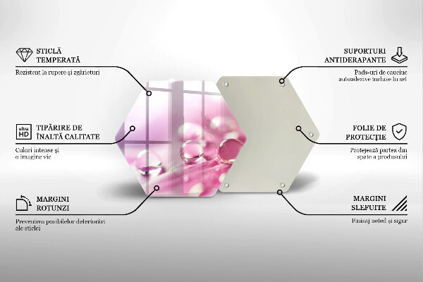 Skleněná deska do kuchyně Okvětní lístky rosy
