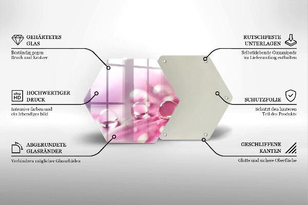 Skleněná deska do kuchyně Okvětní lístky rosy
