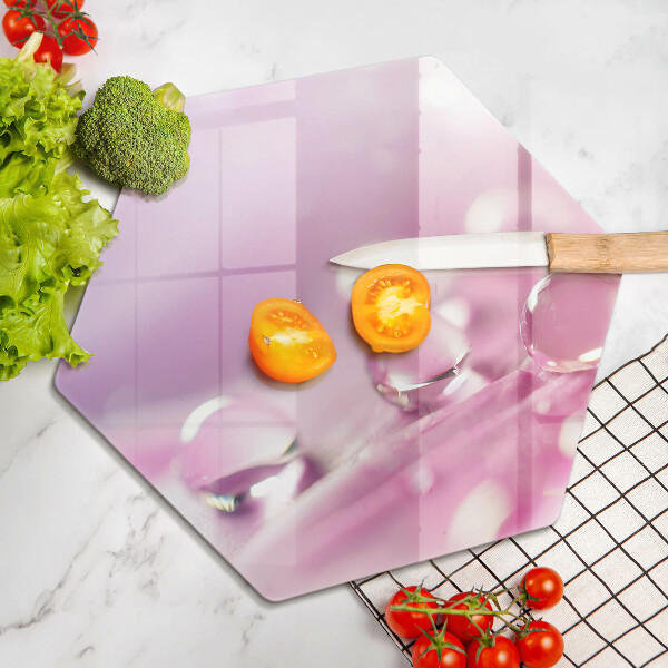 Skleněná deska do kuchyně Okvětní lístky rosy