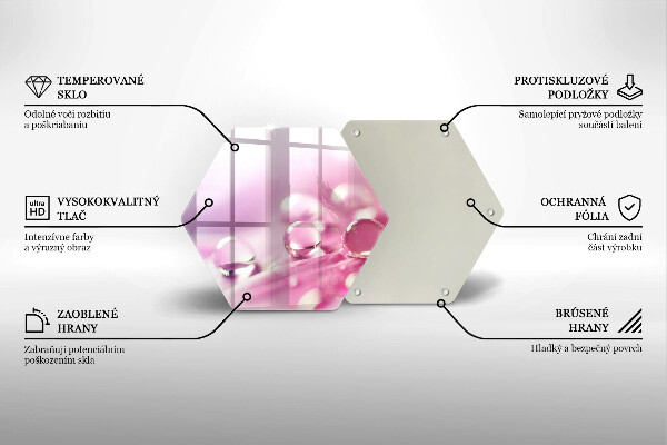 Skleněná deska do kuchyně Okvětní lístky rosy