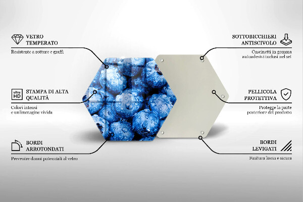 Skleněná deska do kuchyně Šťavnaté borůvky