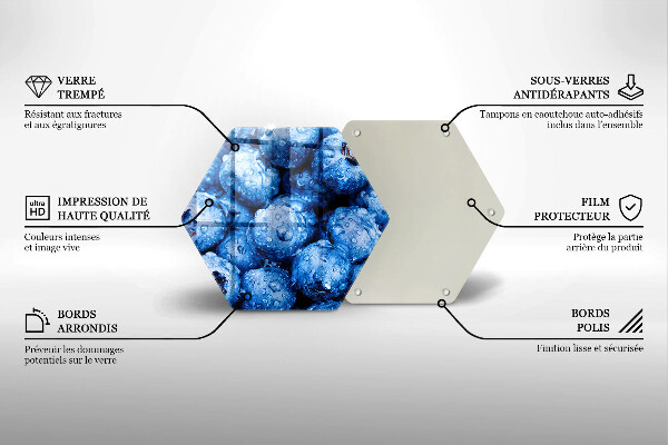 Skleněná deska do kuchyně Šťavnaté borůvky