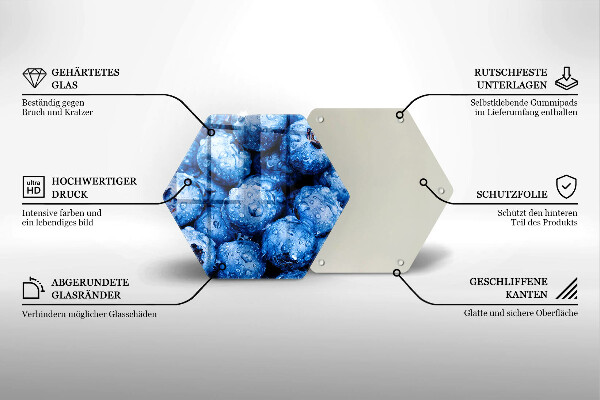 Skleněná deska do kuchyně Šťavnaté borůvky