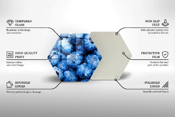 Skleněná deska do kuchyně Šťavnaté borůvky