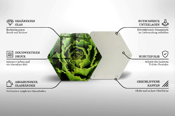 Skleněná deska do kuchyně Jíst listy salátu