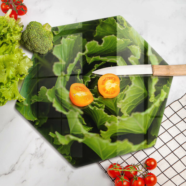 Skleněná deska do kuchyně Jíst listy salátu