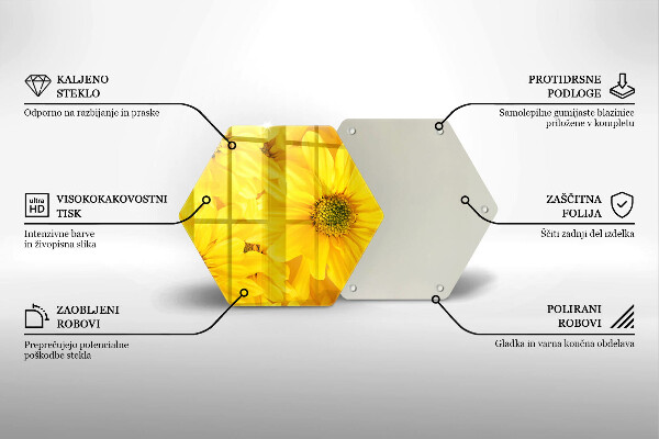 Skleněná deska do kuchyně Okvětní lístky