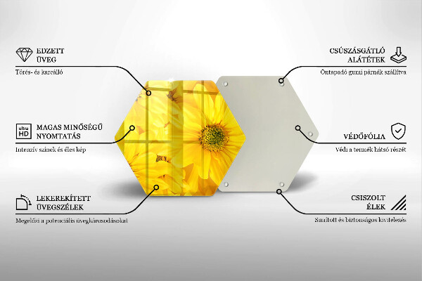 Skleněná deska do kuchyně Okvětní lístky