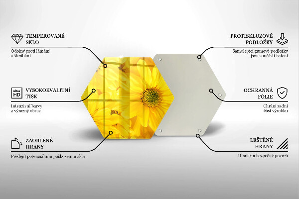 Skleněná deska do kuchyně Okvětní lístky