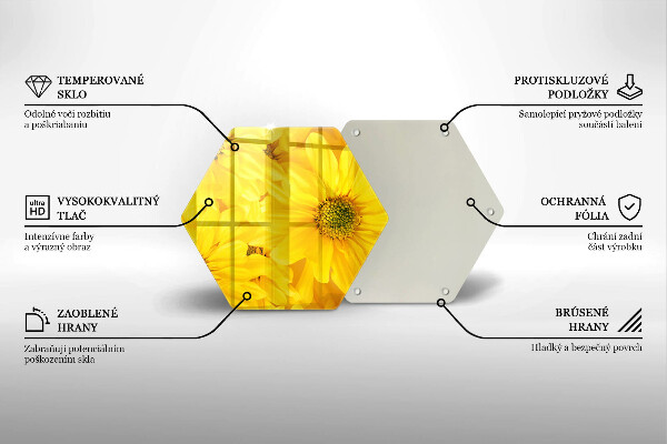 Skleněná deska do kuchyně Okvětní lístky