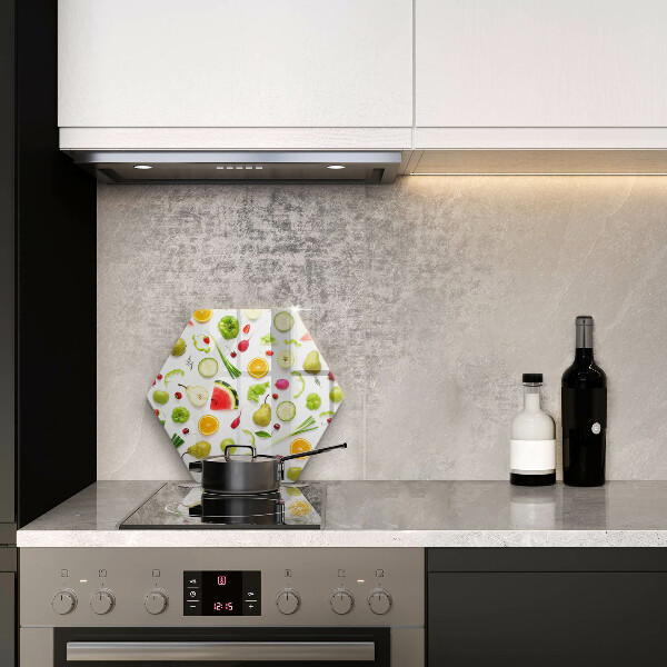 Skleněná krájecí deska Vzor ovoce a zeleniny