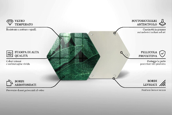 Skleněná krájecí deska Listy rostliny