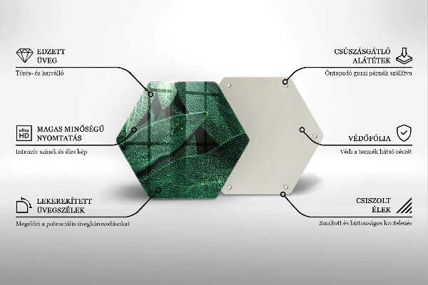 Skleněná krájecí deska Listy rostliny