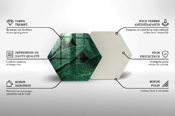 Skleněná krájecí deska Listy rostliny