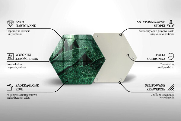 Skleněná krájecí deska Listy rostliny