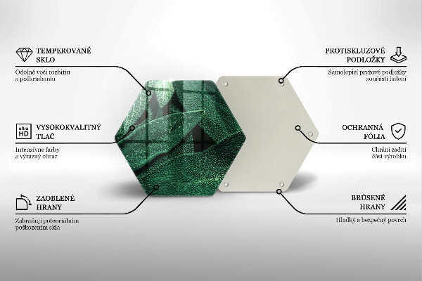 Skleněná krájecí deska Listy rostliny