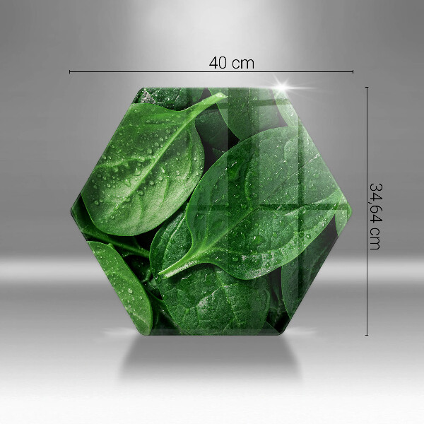 Skleněná krájecí deska Listy bazalky