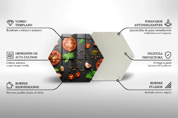 Skleněná krájecí deska Rajčata a koření