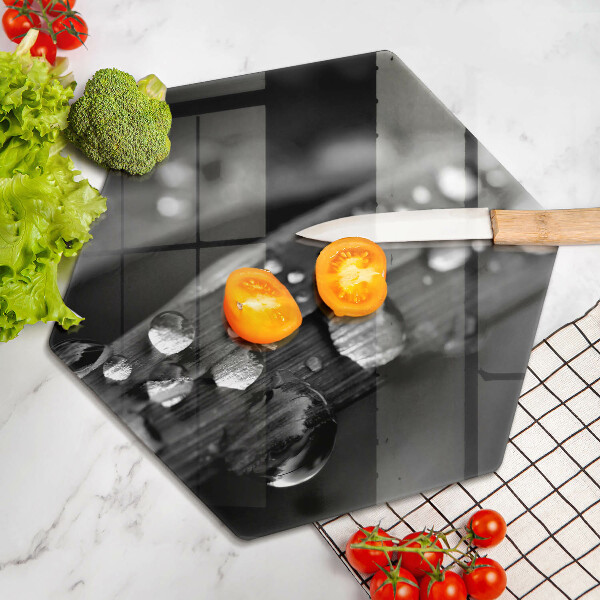 Skleněná krájecí deska Kapky rosy na listech