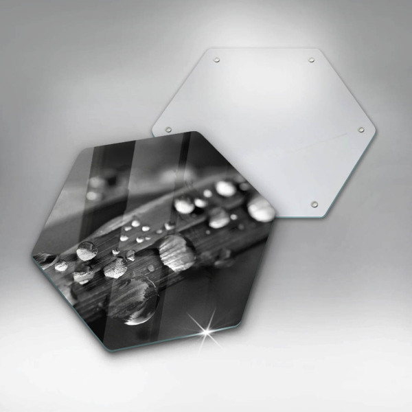 Skleněná krájecí deska Kapky rosy na listech