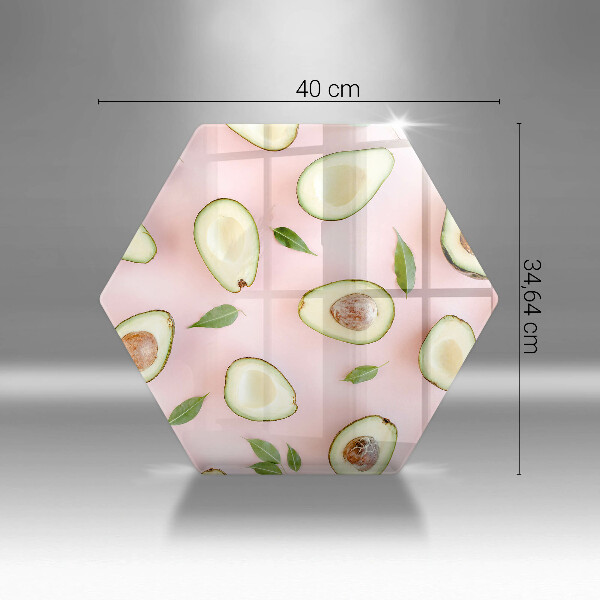 Skleněná krájecí deska Avokádový vzor