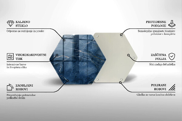 Skleněná krájecí deska Textura mramorového kamene