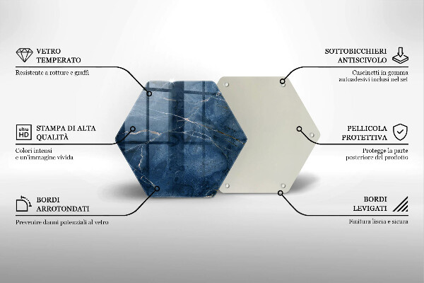 Skleněná krájecí deska Textura mramorového kamene