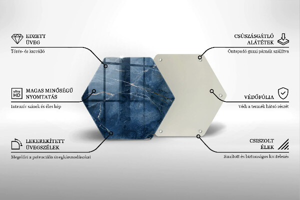 Skleněná krájecí deska Textura mramorového kamene