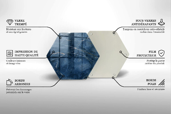 Skleněná krájecí deska Textura mramorového kamene