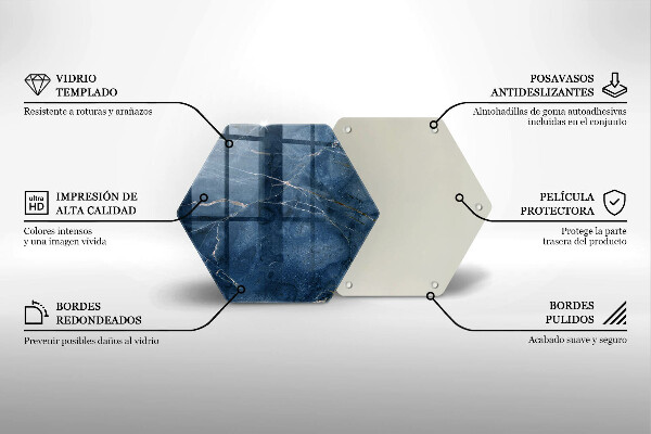 Skleněná krájecí deska Textura mramorového kamene