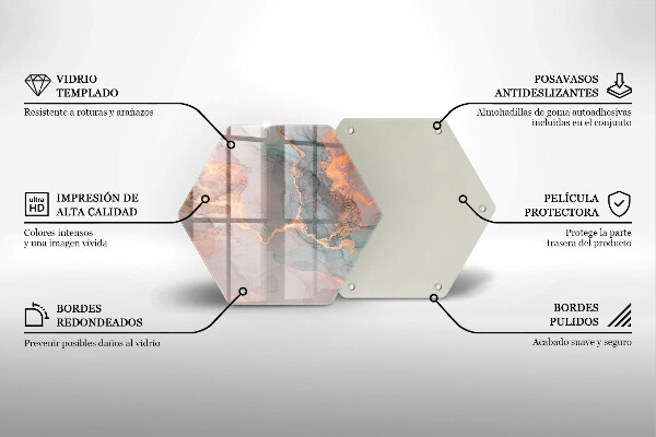 Skleněná krájecí deska Mramor se zlatem