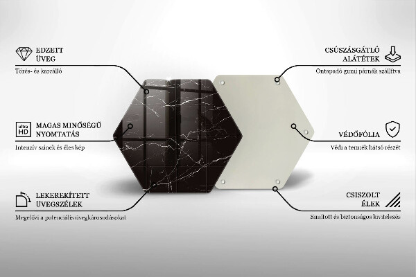 Skleněná krájecí deska Mramorové dlaždice