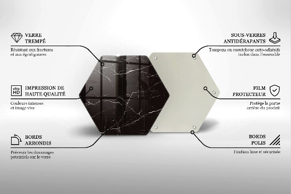 Skleněná krájecí deska Mramorové dlaždice