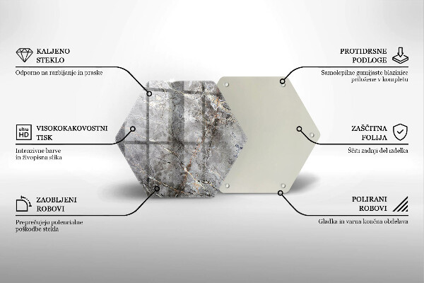 Skleněná krájecí deska Textura kamene