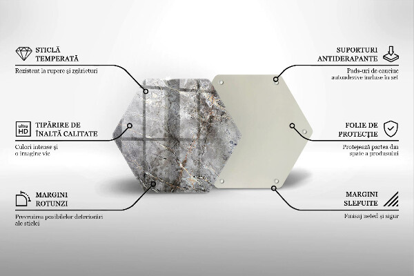 Skleněná krájecí deska Textura kamene