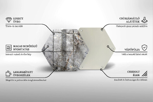 Skleněná krájecí deska Textura kamene