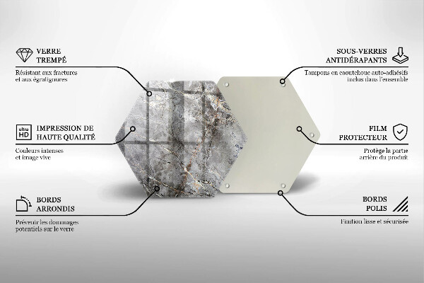 Skleněná krájecí deska Textura kamene