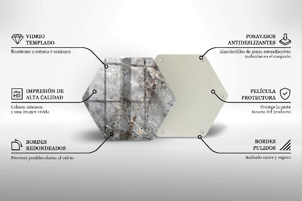 Skleněná krájecí deska Textura kamene