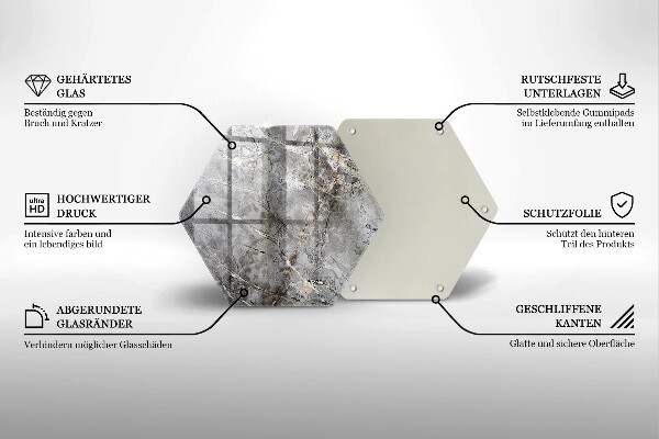 Skleněná krájecí deska Textura kamene